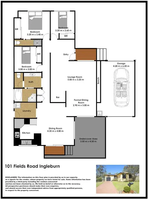 Floorplan of Homely house listing, 101 Fields Road, Ingleburn NSW 2565