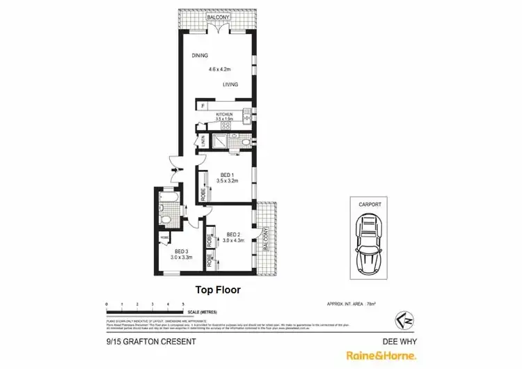 Floorplan of Homely unit listing, 9/15 Grafton Crescent, Dee Why NSW 2099