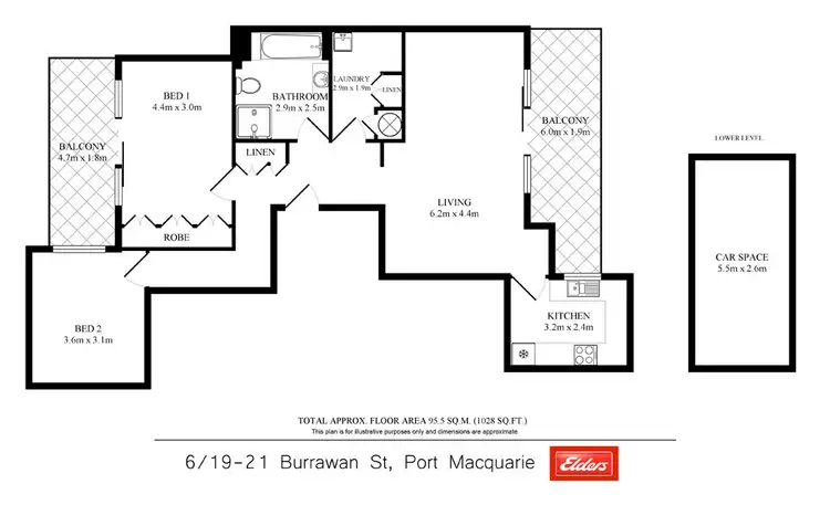 Floorplan of Homely unit listing, 6/19-21 Burrawan Street, Port Macquarie NSW 2444