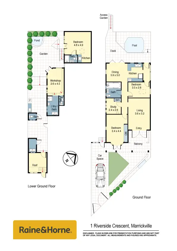 Floorplan of Homely house listing, 1 Riverside Crescent, Marrickville NSW 2204
