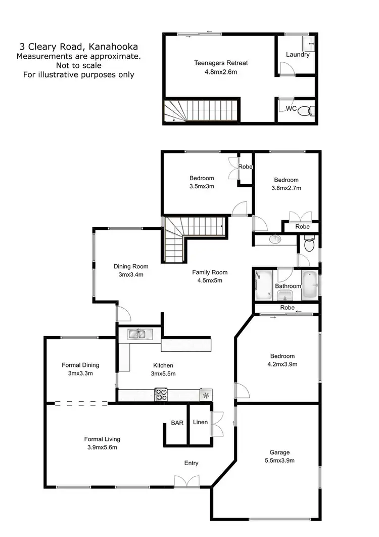 Floorplan of Homely house listing, 3 Cleary Avenue, Kanahooka NSW 2530