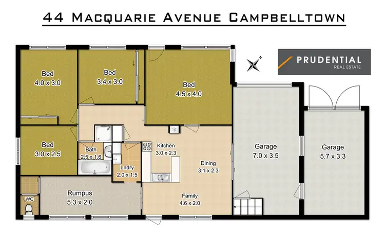 Floorplan of Homely house listing, 44 Macquarie Avenue, Campbelltown NSW 2560
