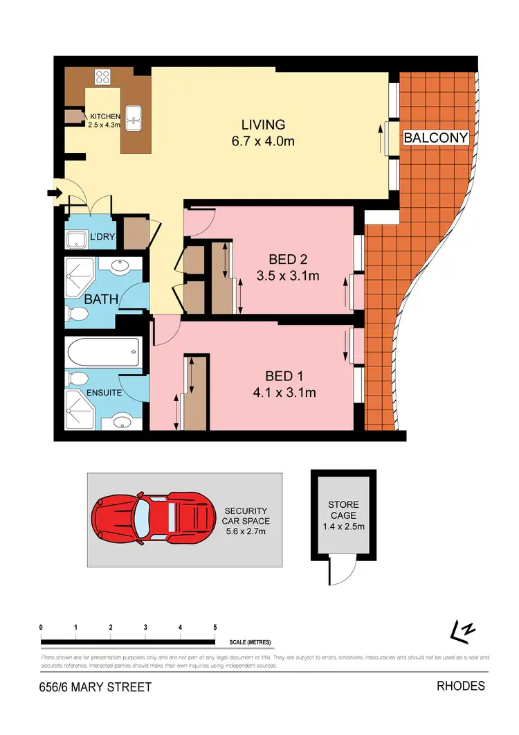 Floorplan of Homely apartment listing, 656/6 Mary Street, Rhodes NSW 2138