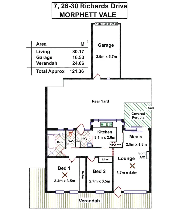 Floorplan of Homely unit listing, 7/26-30 Richards Drive, Morphett Vale SA 5162