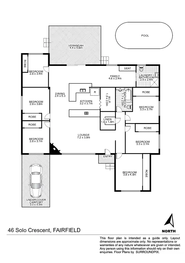 Floorplan of Homely house listing, 46 Solo Crescent, Fairfield NSW 2165