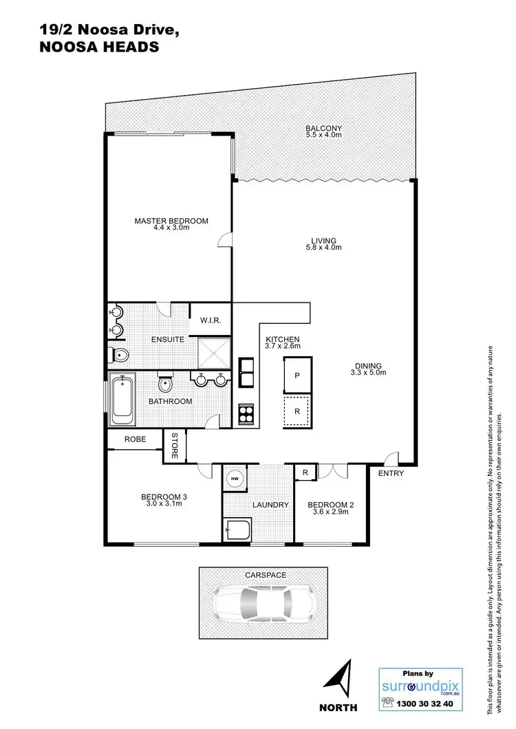 Floorplan of Homely apartment listing, 19/2 Noosa Drive, Noosa Heads QLD 4567