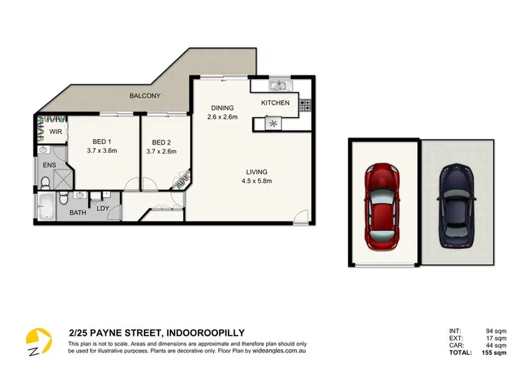 Floorplan of Homely unit listing, 2/25 Payne Street, Indooroopilly QLD 4068