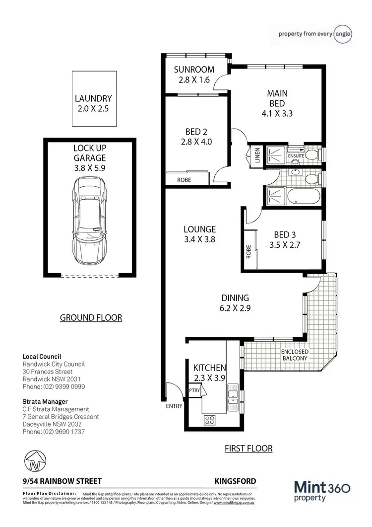Floorplan of Homely apartment listing, 9/54 Rainbow Street, Kingsford NSW 2032