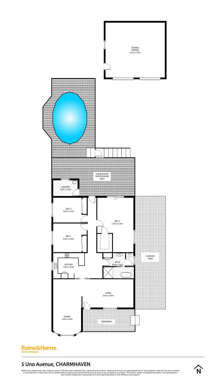 Floorplan of Homely house listing, 5 Una Avenue, Charmhaven NSW 2263