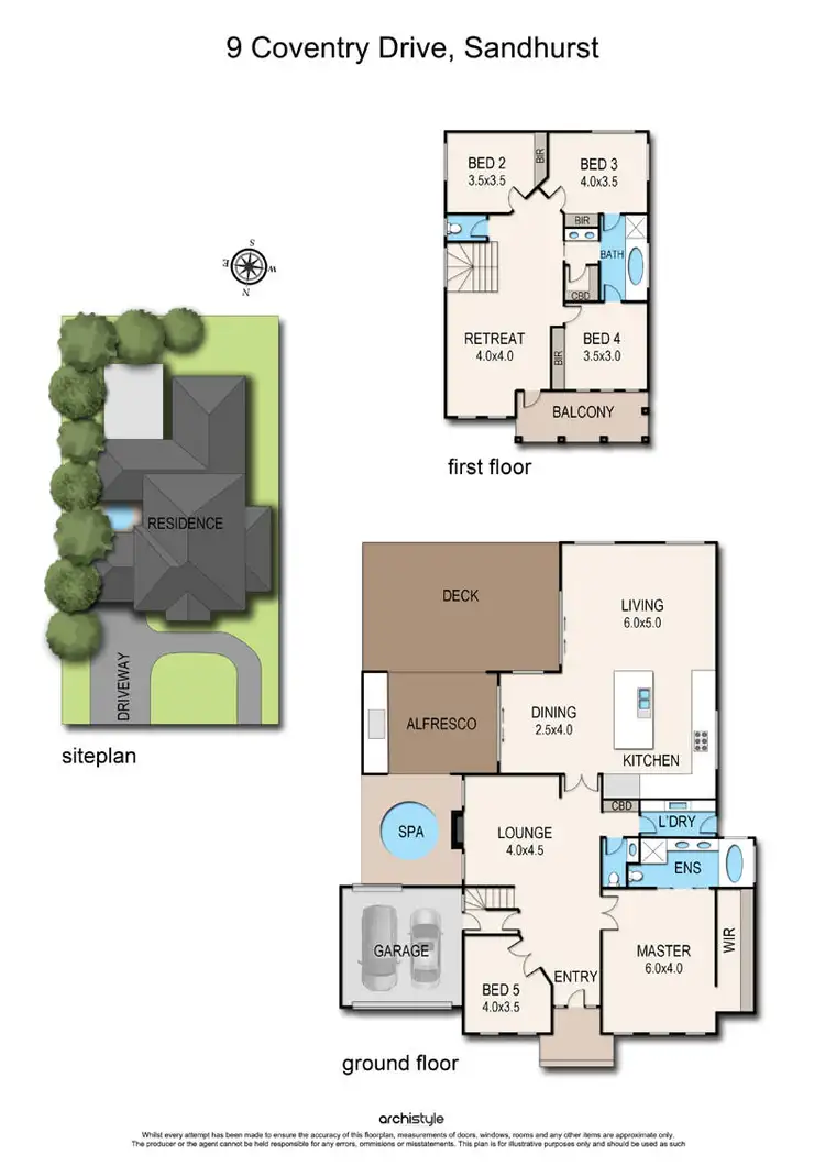 Floorplan of Homely house listing, 9 Coventry Drive, Sandhurst VIC 3977