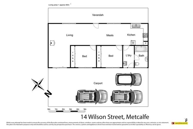 Floorplan of Homely house listing, 14 Wilsons Road, Metcalfe VIC 3448