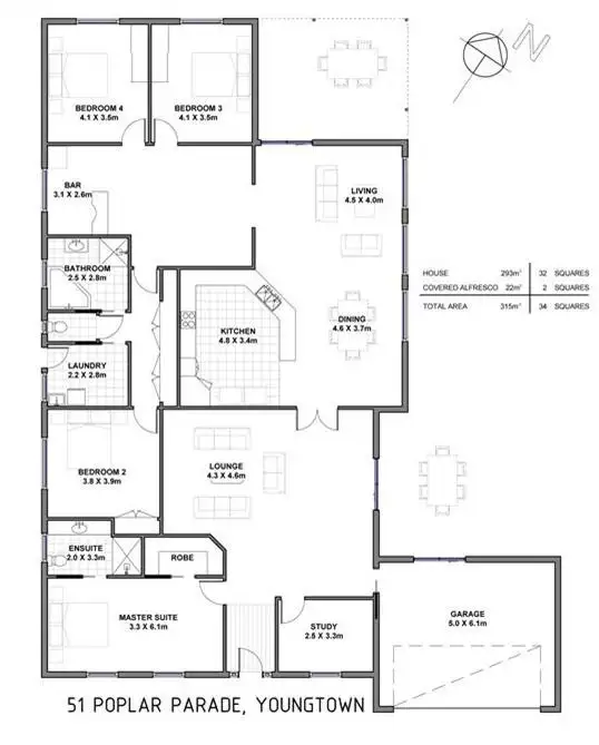 Floorplan of Homely house listing, 51 Poplar Parade, Youngtown TAS 7249