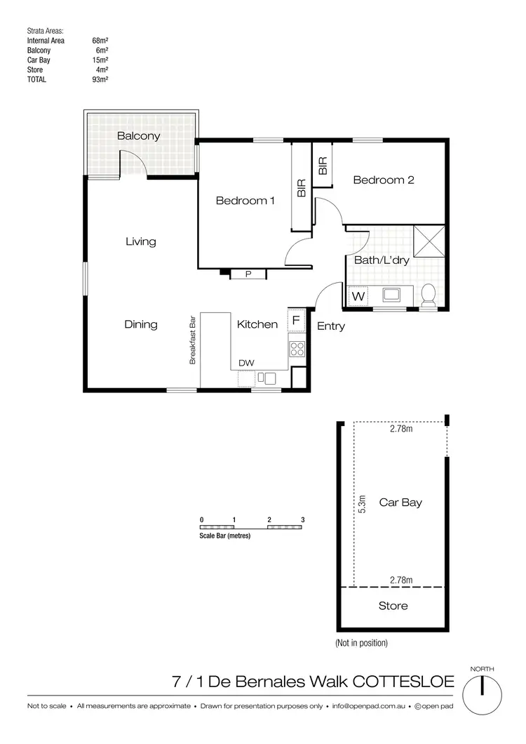 Floorplan of Homely apartment listing, 7/1 DE BERNALES WALK, Cottesloe WA 6011