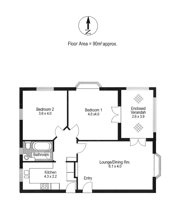Floorplan of Homely apartment listing, 4/25-27 King Street, Waverton NSW 2060