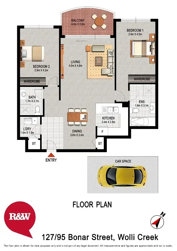 Floorplan of Homely apartment listing, 127/95 Bonar Street, Wolli Creek NSW 2205