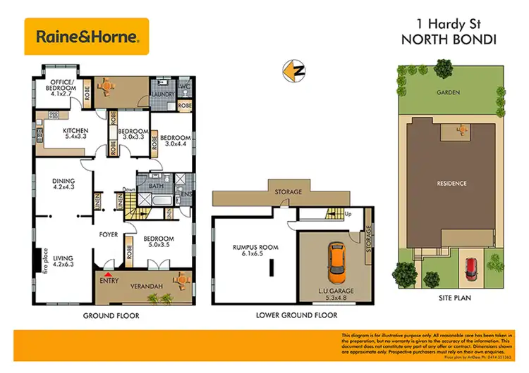 Floorplan of Homely house listing, 1 Hardy Street, North Bondi NSW 2026