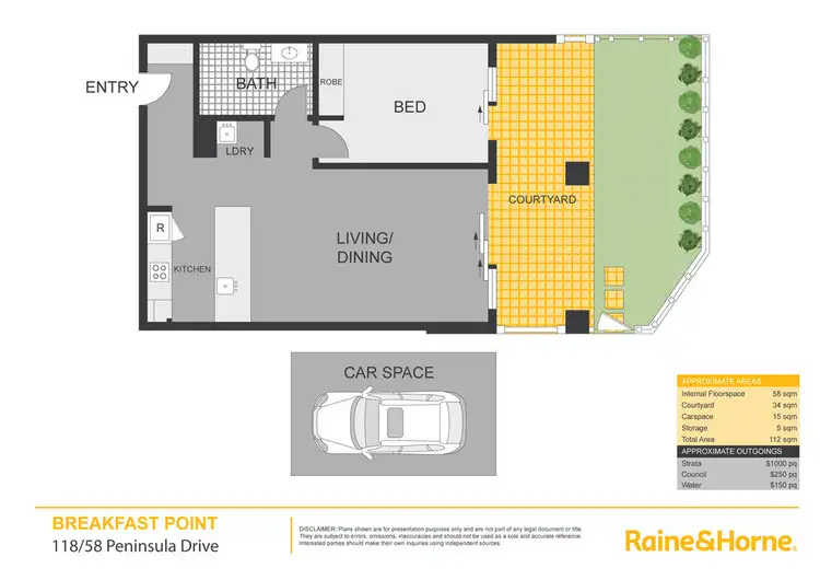 Floorplan of Homely apartment listing, 118/58 Peninsula Drive, Breakfast Point NSW 2137