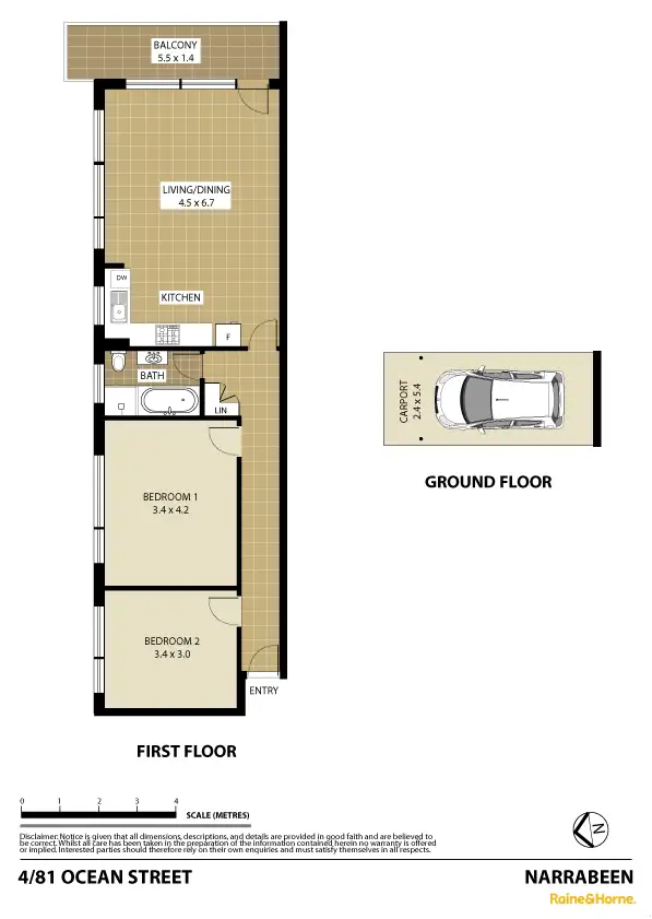 Floorplan of Homely unit listing, 4/81 Ocean Street, Narrabeen NSW 2101