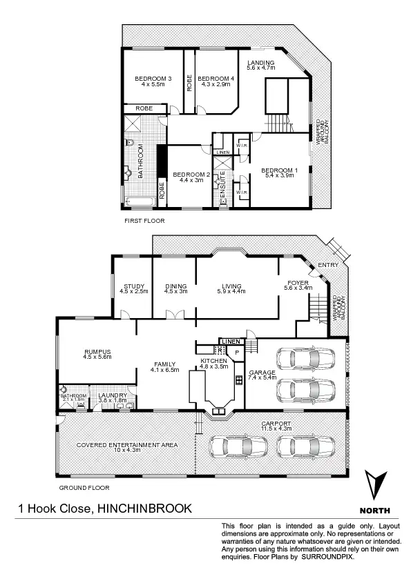 Floorplan of Homely house listing, 1 Hook Close, Hinchinbrook NSW 2168