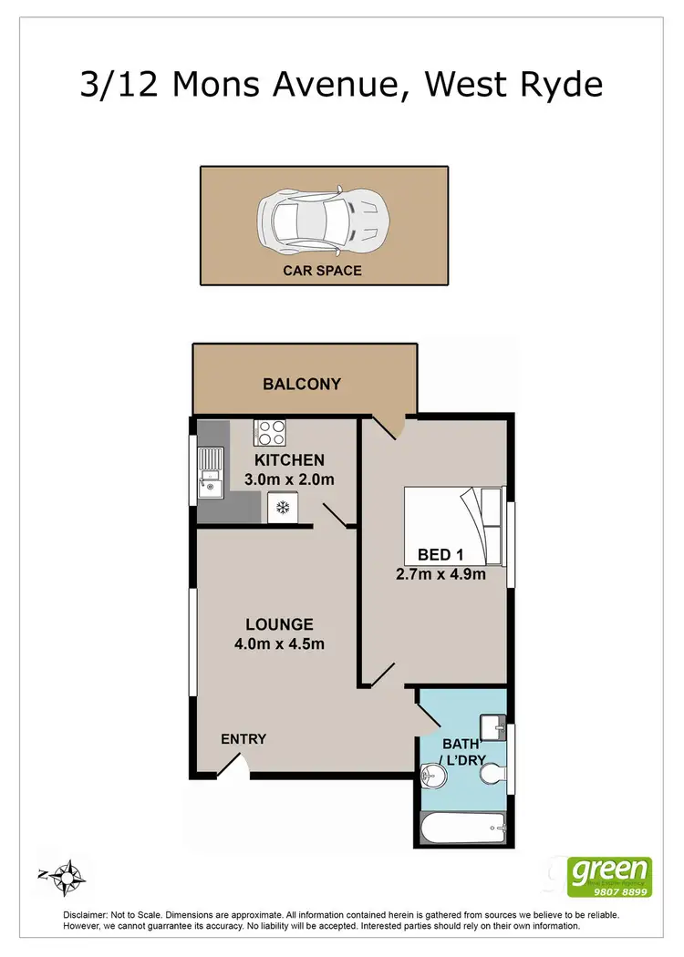 Floorplan of Homely unit listing, 3/12 Mons Avenue, West Ryde NSW 2114