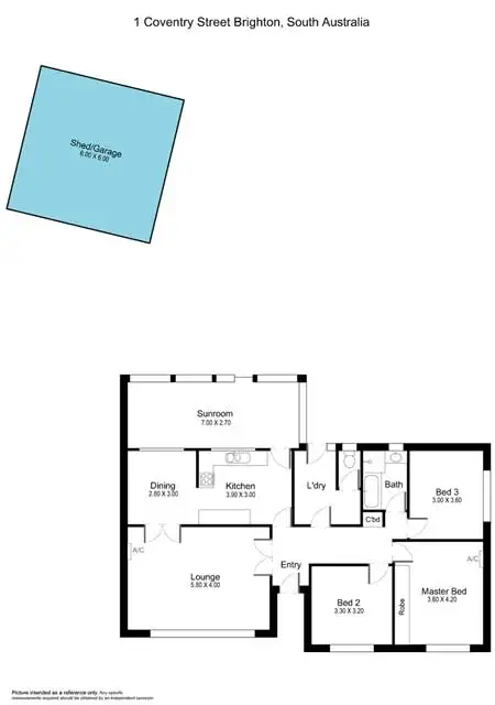 Floorplan of Homely house listing, 1 Coventry Street, Brighton SA 5048