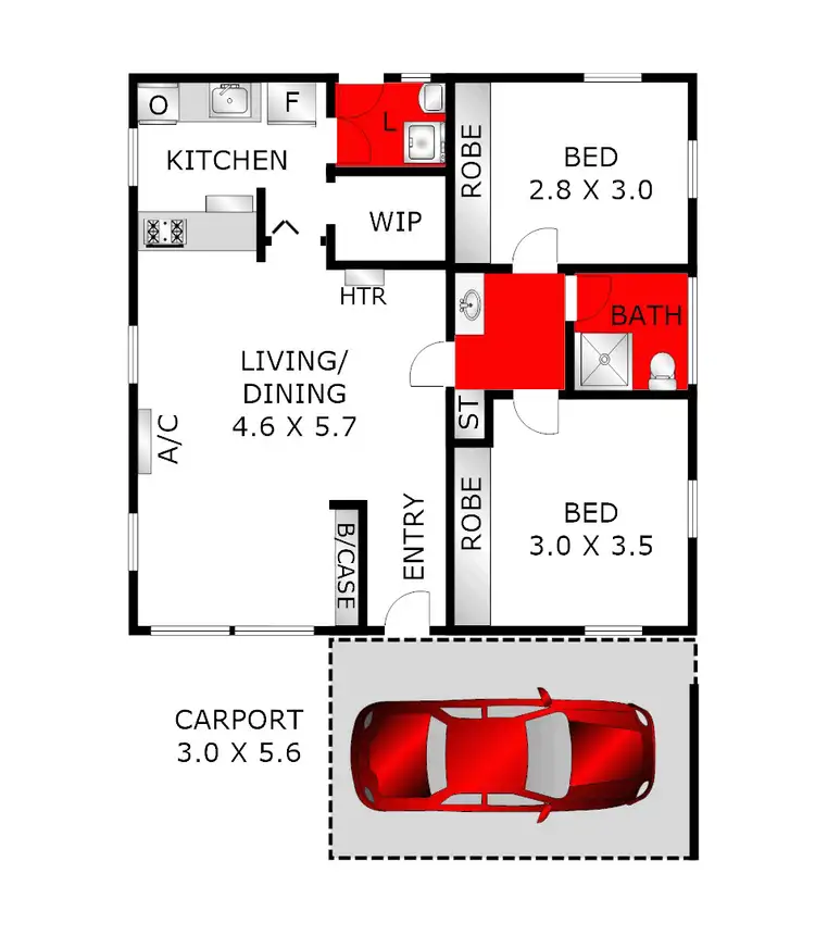 Floorplan of Homely house listing, 1/251 Noble Street, Newtown VIC 3220