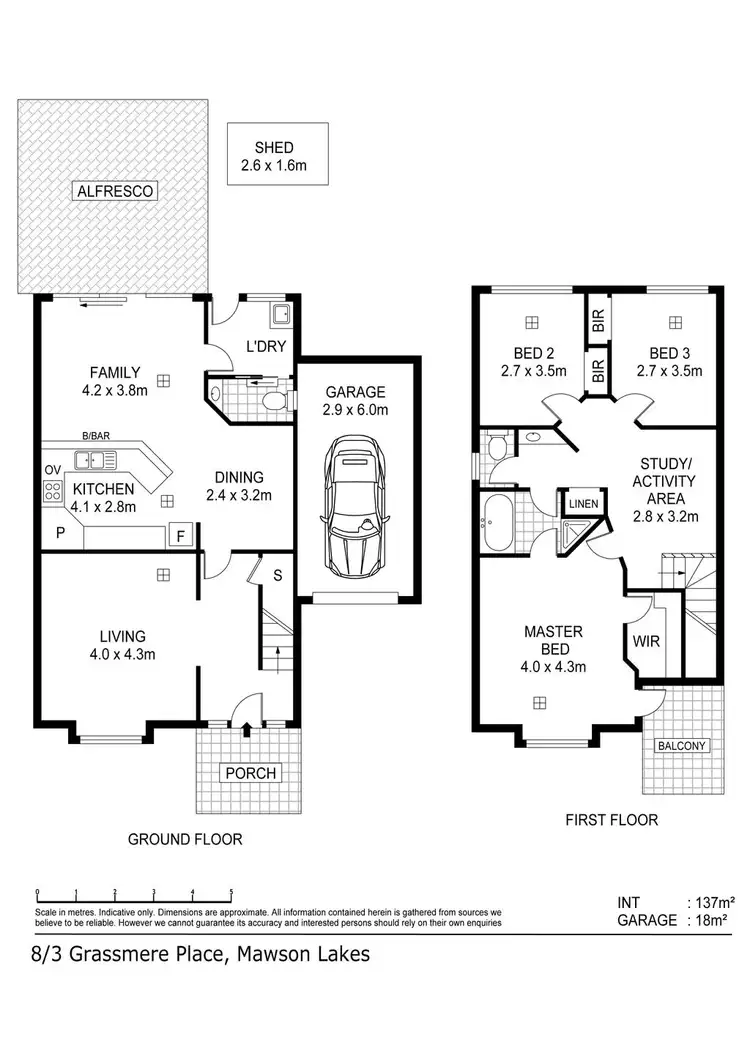 Floorplan of Homely townhouse listing, 8/3 Grassmere Place, Mawson Lakes SA 5095
