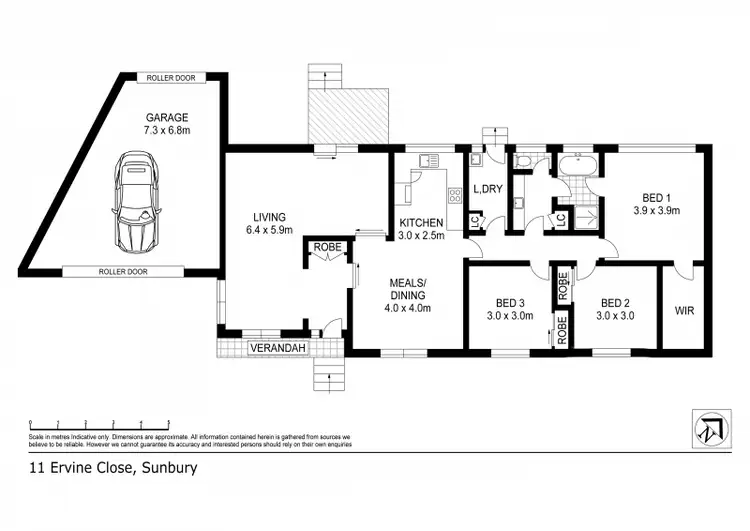 Floorplan of Homely house listing, 11 Ervine Close, Sunbury VIC 3429
