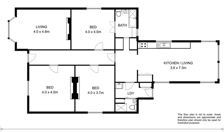 Floorplan of Homely house listing, 3 LILLIE STREET, Glebe TAS 7000