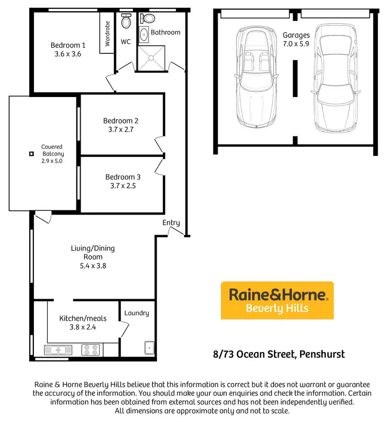 Floorplan of Homely unit listing, 8/73 Ocean Street, Penshurst NSW 2222