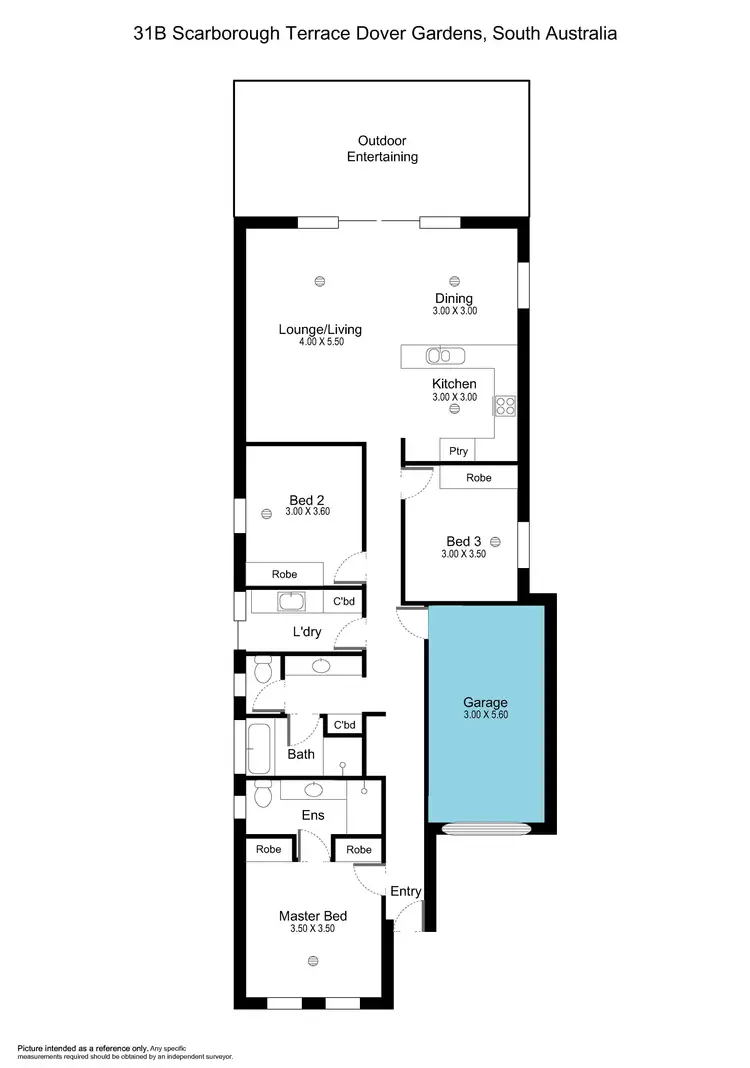Floorplan of Homely house listing, 31b Scarborough Terrace, Dover Gardens SA 5048