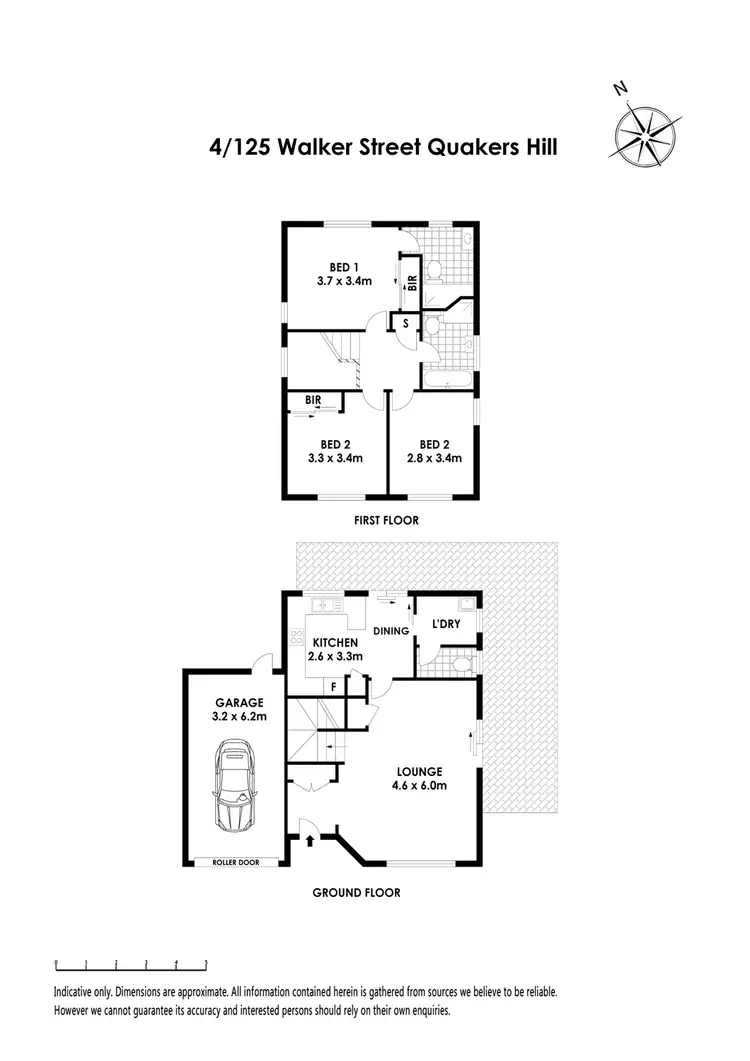 Floorplan of Homely townhouse listing, 4/125 Walker Street, Quakers Hill NSW 2763
