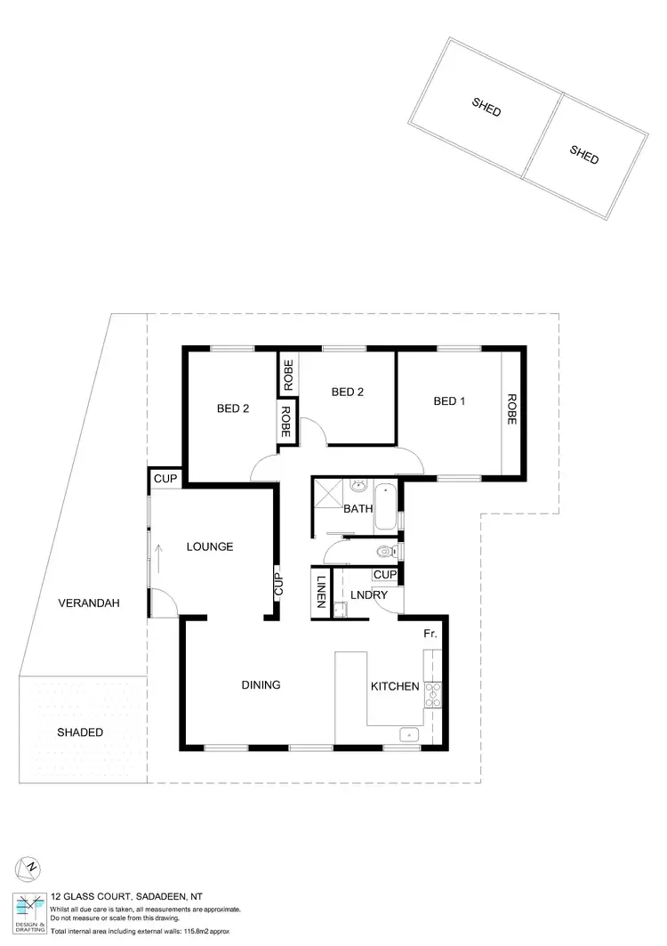 Floorplan of Homely house listing, 12 GLASS COURT, Sadadeen NT 870