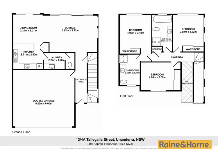 Floorplan of Homely townhouse listing, 13/4A Tallegalla Street, Unanderra NSW 2526