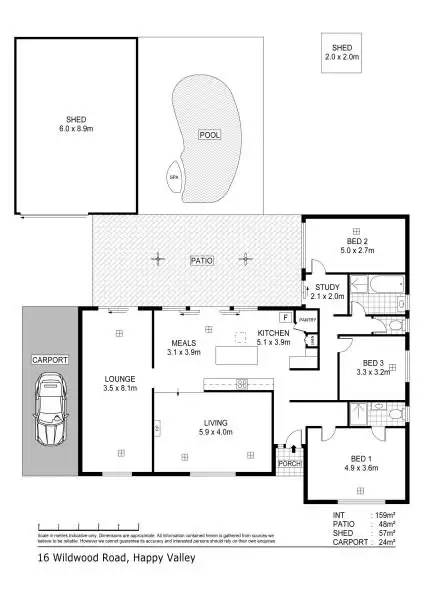 Floorplan of Homely house listing, 16 Wildwood Road, Happy Valley SA 5159