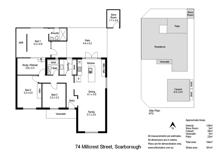Floorplan of Homely house listing, 74 Millcrest Street, Scarborough WA 6019