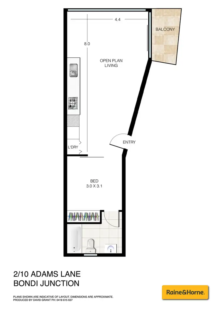 Floorplan of Homely apartment listing, 2/10 Adams Lane, Bondi Junction NSW 2022