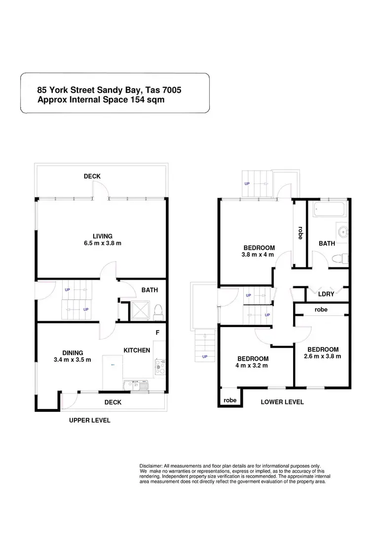 Floorplan of Homely house listing, 1/85 York Street, Sandy Bay TAS 7005