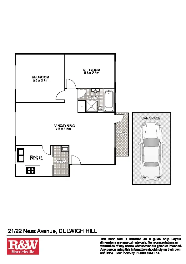 Floorplan of Homely unit listing, 21/22 Ness Avenue, Dulwich Hill NSW 2203