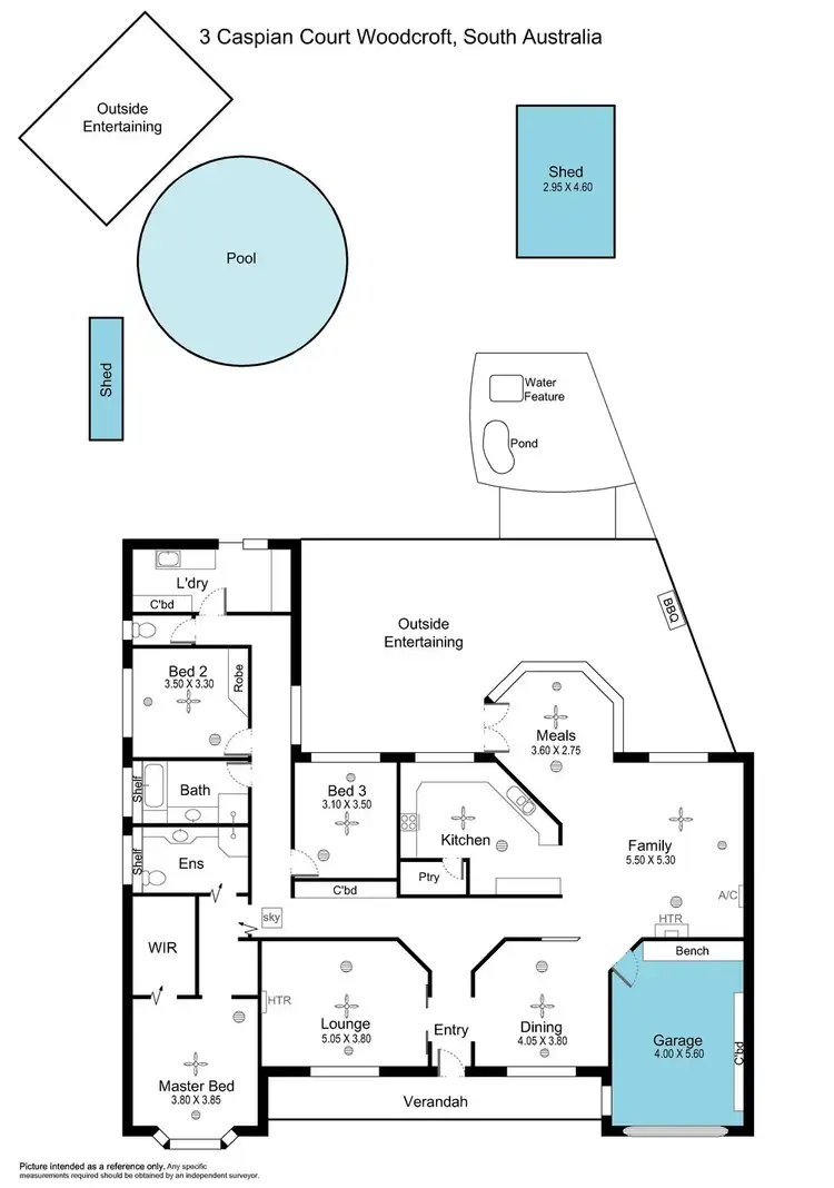 Floorplan of Homely house listing, 3 Caspian Court, Woodcroft SA 5162