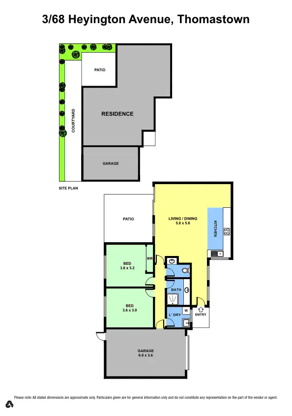 Floorplan of Homely unit listing, 3/68 Heyington Avenue, Thomastown VIC 3074