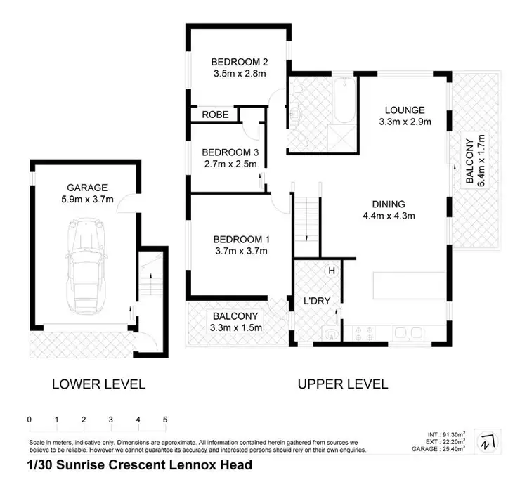 Floorplan of Homely townhouse listing, 1/30 Sunrise Crescent, Lennox Head NSW 2478