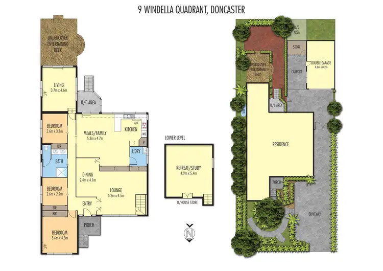 Floorplan of Homely house listing, 9 Windella Quadrant, Doncaster VIC 3108