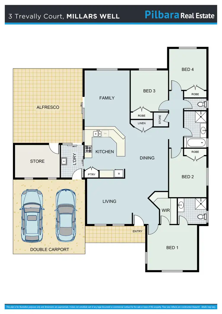 Floorplan of Homely house listing, 3 Trevally Court, Millars Well WA 6714