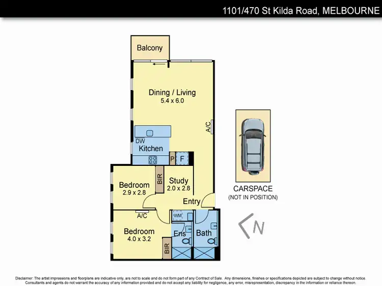 Floorplan of Homely apartment listing, 1101/470 St Kilda Road, Melbourne VIC 3004