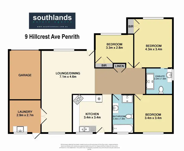 Floorplan of Homely house listing, 9 Hillcrest Avenue, Penrith NSW 2750