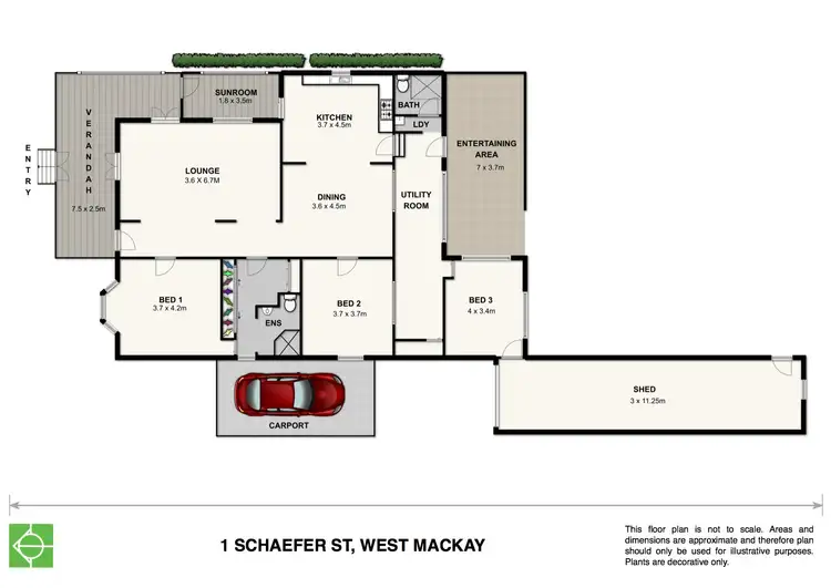 Floorplan of Homely house listing, 1 Schaefer Street, West Mackay QLD 4740
