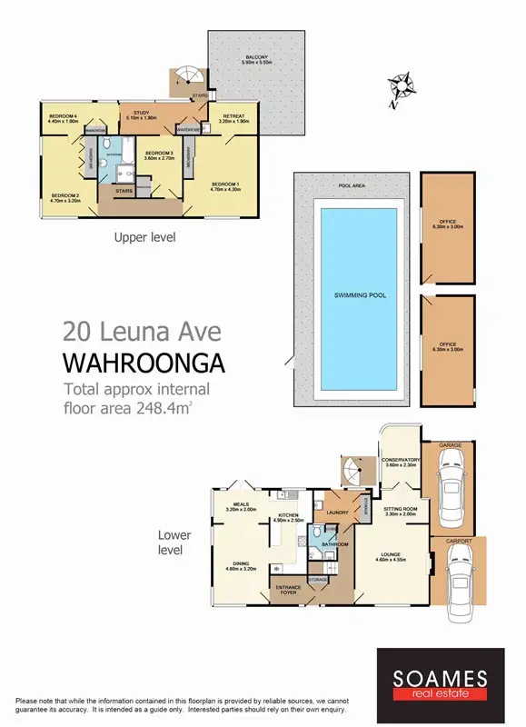 Floorplan of Homely house listing, 20 Leuna Avenue, Wahroonga NSW 2076
