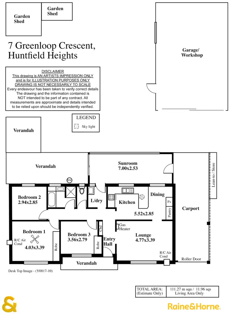 Floorplan of Homely house listing, 7 Greenloop Crescent, Huntfield Heights SA 5163