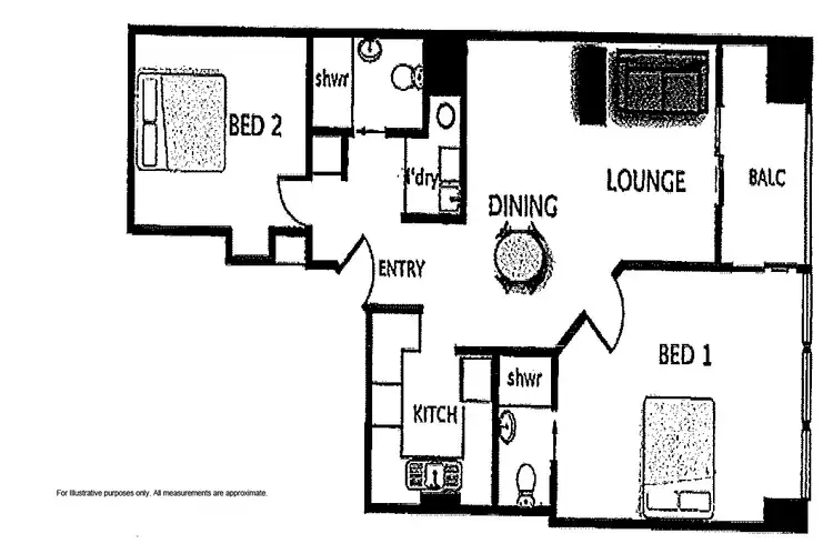 Floorplan of Homely apartment listing, 67/65 King William Street, Adelaide SA 5000